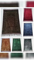 Nouveau design Polyester tapis de prière tissé techniques lavable rembourré maison voyage genouillère gland Hajj plaine Islam tapis