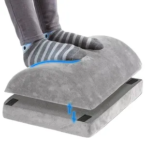 Adjustable memory foam foot rest for work and home, large size leg rest pillow