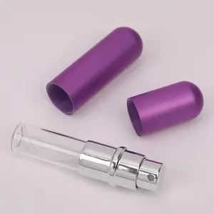 Mini Pump 5ml Aluminium Bottle Compact Scent Fragrance Glass Travel Portable Atomiser Spray Empty Perfume Bottle