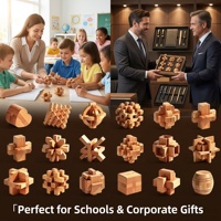 Ensemble de puzzles en bois de hêtre 36 pièces, casse-tête chinois 3D Luban Kongming Lock, jeu de société éducatif, jouet d'assemblage, cadeau STEM
