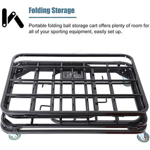 Chariot de rangement pour équipement sportif JH-Mech à grande capacité pour ballons de basket-<span class=keywords><strong>ball</strong></span>, de football et de volley-<span class=keywords><strong>ball</strong></span>, avec roulettes, support pour ballons de basket-<span class=keywords><strong>ball</strong></span> - Product Image 2