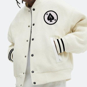 Wholesale <b>Varsity</b> <b>Jacket</b> Polyester Cotton Embroidery Slim Fit Vintage <b>Bomber</b> College <b>Jacket</b> Streetwear <b>Men</b> Baseball <b>Jacket</b> - Product Image 1