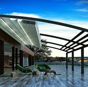 Toit à lames motorisé en métal pour jardin, écran de protection extérieur, pergola en aluminium - Product Image 4