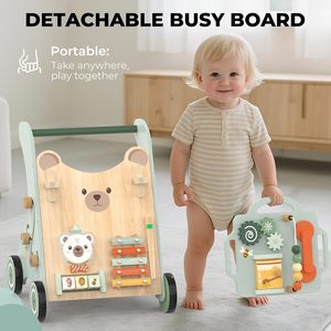 <b>1</b> <b>Year</b> <b>Old</b> Toddler Sit-to-Stand Learning <b>Toy</b> With Detachable Busy Board <b>Wooden</b> Adjustable Speed Baby Push <b>Toy</b> - Product Image 4