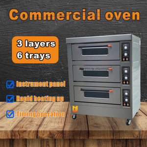 Horno de Convección Eléctrico/a Gas de Acero Inoxidable de Una Plataforma y 2 Bandejas, Horno para Hornear Pequeño para Panadería, Cafetería, Restaurante - Product Image 3