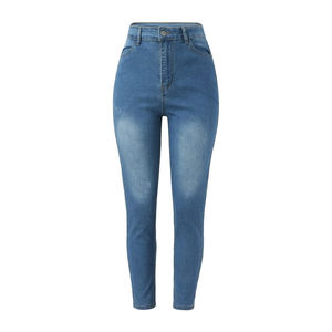 Etiqueta Personalizada para Jeans, Botón para Jeans de Mezclilla, Jeans de Mujer para Invierno, Estilo Dulce de Frente Plano, Mezclilla Transpirable de Algodón OEM, Cintura Media - Product Image 2