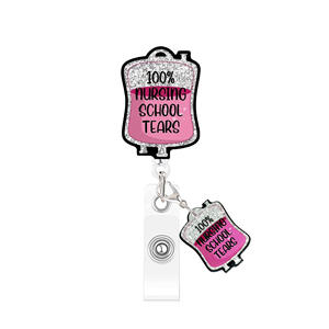 Hotsale Custom Glitter Plastic Medical Letters <b>Badge</b> Reel Student Nurse Scrub Life Acrylic <b>Badge</b> <b>Holder</b> - Product Image 5