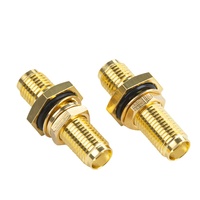Adaptador RF Impermeable Tipo SMA Hembra a Hembra, Conector Recto de Montaje en Panel para Sistemas de Antena RF Industriales