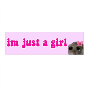 Soy solo una chica Impermeable Calidad Premium Divertido Meme Imán Car Bumper Sticker Calcomanías - Product Image 1