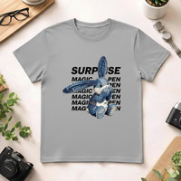 Camiseta Unisex de Jersey 100% Algodón, 210 g/m², con Estampado DTF de Letras de Dibujos Animados, Informal, Transpirable y Duradera