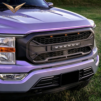 Dernière Nouveauté : Grille Avant ABS 4x4 avec Barre Lumineuse LED pour F150 2021, Insert de Grille Off-Road Amélioré