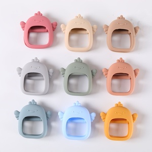 Mordedor de silicona al por mayor para bebés, mordedor de mano con diseño de animales, juguete masticable para recién nacidos, regalo para bebés - Product Image 2