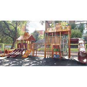 Parque Infantil <span class=keywords><strong>de</strong></span> Madera <span class=keywords><strong>para</strong></span> Niños <span class=keywords><strong>de</strong></span> Alta Calidad, Personalizado, <span class=keywords><strong>para</strong></span> Exteriores, con Red <span class=keywords><strong>de</strong></span> Escalada y Columpio, Apto <span class=keywords><strong>para</strong></span> <span class=keywords><strong>Parques</strong></span> y Oficinas <span class=keywords><strong>de</strong></span> Ventas - Product Image 4