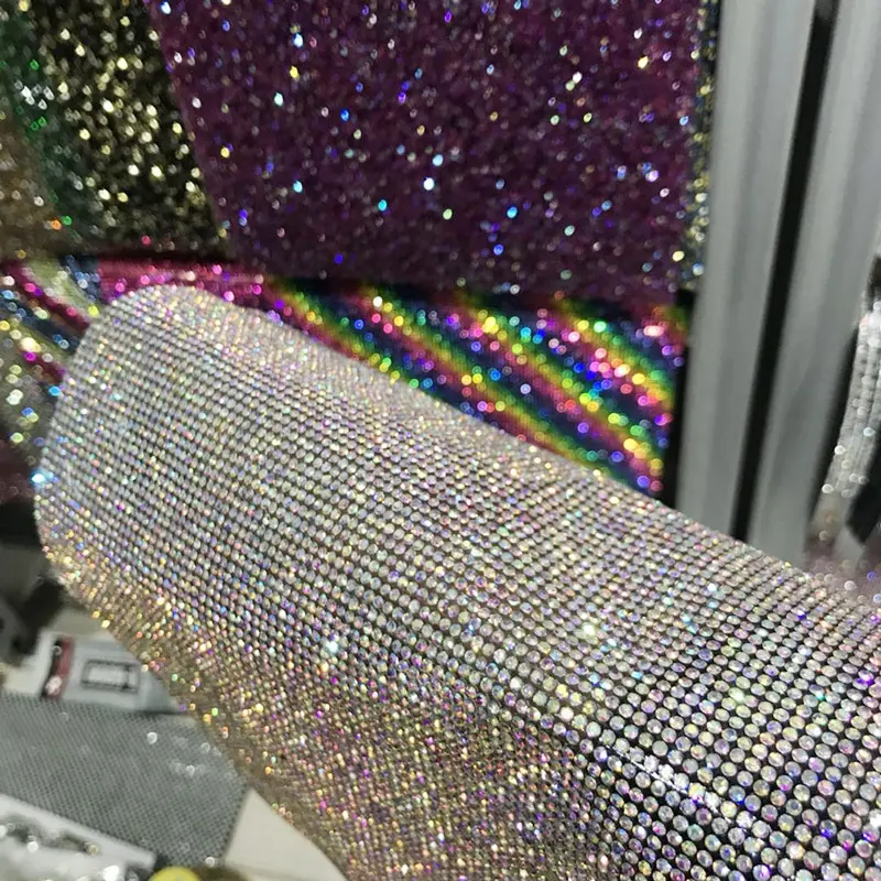 Di cristallo AB di Strass Foglio Adesivo Hotfix Pietre di Strass Diamante Sticker Sheet Per Abbigliamento Scarpe Artigianali