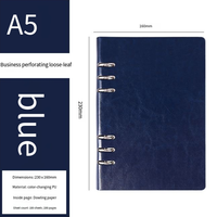 Carnet de voyage en cuir PU à couverture rigide à feuilles mobiles A5 avec logo personnalisé pour cadeau promotionnel