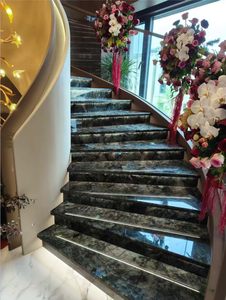 Marbre de jade bleu pour salle de bain de luxe Texture de cristal de ton de mer profonde apportant la tranquillité de la nature dans les espaces domestiques - Product Image 6