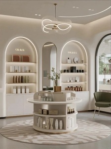 Présentoir en bois écologique sur mesure pour vernis à ongles, étagère échelle avec éclairage LED, robuste, pour salon de manucure et magasin d'articles de <span class=keywords><strong>nail</strong></span> <span class=keywords><strong>art</strong></span> - Product Image 3