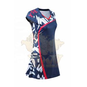 <b>Women's</b> Polyester Netball Uniforms Printed Sublimation Heat Transfer Netball <b>Dresses</b> - Product Image 3