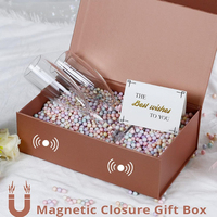 Boîte cadeau en carton rigide de luxe personnalisée, grande taille, pour Noël ou mariage, avec fermeture magnétique pliable et couvercles
