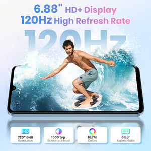 Smartphone Fossibot S5 4 Go + 128 Go, appareil photo principal 13 MP, écran HD+ IPS 6,88 pouces, batterie 6000 mAh, charge rapide 10 W, Android 15, téléphone portable 4G LTE - Product Image 4