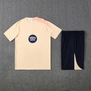 Uniformes de Fútbol de Verano, Conjunto de Entrenamiento de Manga Corta, Jersey 25/26 Barcelona, Transpirable, Poliéster, Secado Rápido, Cuello Redondo, Unisex - Product Image 5