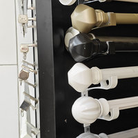 Rail de rideau en alliage d'aluminium noir, double rail, occultant, moderne et minimaliste, résistant à la rouille, pour salon, chambre et hôtel