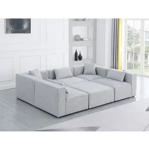 Factory design Europe and the United States the most popular combination of living room sofa customizable modular sofa bed