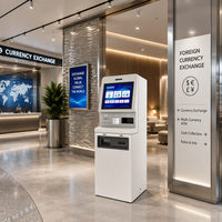 Kiosque professionnel Jinrui FCM-501T à écran tactile de 19 pouces, sur pied, pour aéroport, hôtel, centre commercial, machine de change de devises