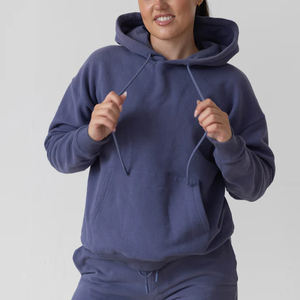 Sudadera con Capucha de Alta Calidad con Estampado Puff, Logotipo Personalizado, 500G, 100% Algodón, Felpa Gruesa, Talla Grande, para Mujer - Product Image 2