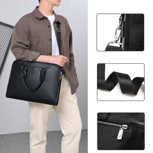 Soudelor Manufacture Wholesale Custom High Quality 15.6inch Large Capacity Crossbody Briefcase Real Pu <strong>Leather</strong> Laptop Bag for - Product Image 6