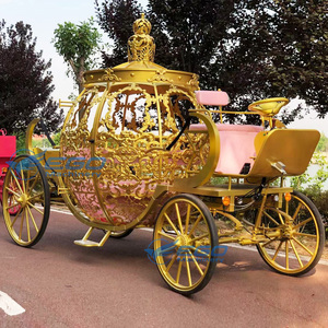 High-Quality Electric Cinderella Carriage <b>Magical</b> Pumpkin Sightseeing Carriage Electric Factory Direct Sale Wedding Carriage - Product Image 3