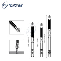 PH2 70mm jeu d'embouts de tournevis magnétique en acier tige hexagonale croix anti-dérapant pour bricolage embouts de tournevis électriques industriels