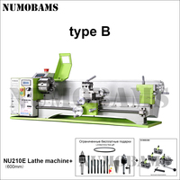 NUMOBAMS NU210E-600 1100W Mini tour CNC pour métaux avec filetage automatique gauche et droit