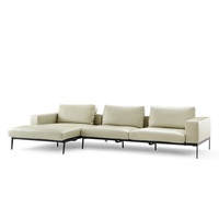 Sofá en forma de L de cuero genuino importado italiano muebles de sala de estar sofá de alta calidad personalizado de China