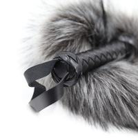 Fouet de bondage avec queue de renard, poils artificiels OEM, jouets sexuels cosplay pour adultes