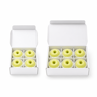 Witte perenverzenddoos met gebogen houders en ventilatiegaten, aangepaste logo fruitverpakking voor perenboerderijen groothandel