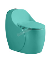 Vente chaude Articles sanitaires Salle de bain WC Cuvette de toilettes Couleur mate Céramique Noir Gris Toilettes monobloc Siphon en S Toilettes à chasse d'eau orange