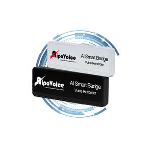 Enregistreur vocal badge avec batterie longue durée et WiFi pour les entreprises, enregistreur vocal badge de bureau WiFi 12 heures - Product Image 1