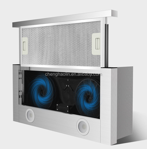 <span class=keywords><strong>Hotte</strong></span> <span class=keywords><strong>aspirante</strong></span> encastrable rétractable de 600 mm avec double moteur et filtre à charbon, en acier inoxydable, gain de place - Product Image 3