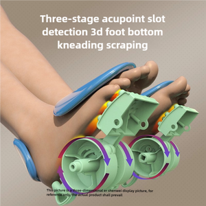 Masajeador de pies negro con rodillo inteligente Shiatsu de nuevo diseño <span class=keywords><strong>2025</strong></span> con compresión de aire eléctrica y masajeador de piernas y pies con vibración - Product Image 3