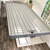Banc de travail roulant à flux et reflux à haut rendement et faible consommation d'énergie pour légumes, fruits et fleurs, avec structure stable en acier et aluminium