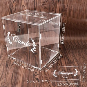 Nostra calda scatola di carte di nozze in acrilico trasparente Design innovativo per le decorazioni per anniversario di matrimonio e Baby Shower - Product Image 2