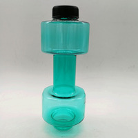 FX Factory nouvelle bouteille d'eau en plastique en forme d'haltère de sport promotionnel naturel 550ml Fitness Shaker