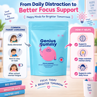 Gummies Énergisantes pour Enfants à Haute Efficacité avec Gotu Kola et Rhodiola pour la Santé Cognitif et Cérébrale des Enfants – Complément Alimentaire OEM & ODM