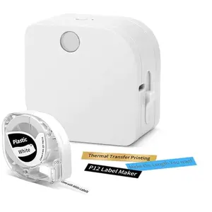 P12 PRO Label Maker Inkless Portable Label Printer supports thermal and thermal transfer dual printing to create stickers