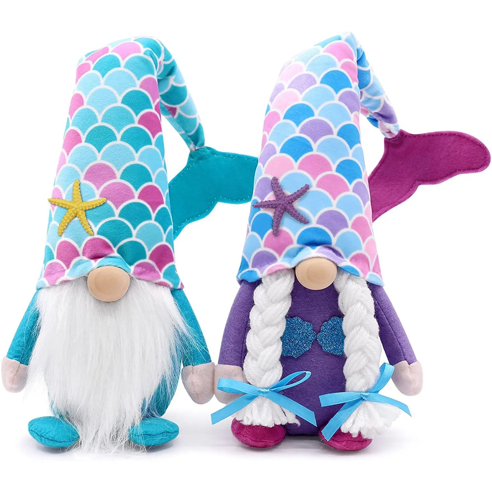 Keluaran baru boneka mainan mewah kurcaci musim panas bintang laut laut Shell Gnome boneka mainan mewah untuk dekorasi ornamen dekorasi dapur rumah