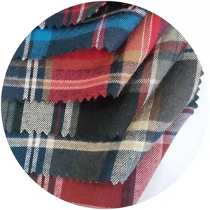 Sợi Nhuộm Men Flannel Áo Sơ Mi Vải Kẻ Sọc 100% Cotton Dệt Vải Flannel Kiểm Tra Áo Sơ Mi Cho Bé Trai - Product Image 3
