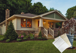 耐久性のある屋外用<span class=keywords><strong>PVC</strong></span>ビニールサイディング壁パネル、防水、難燃性、UV安定性、装飾的な住宅外壁材 - Product Image 2