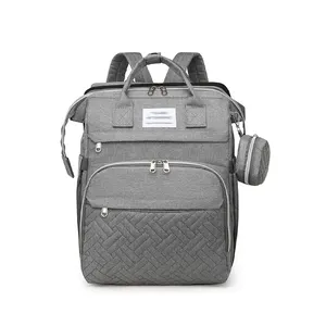 Portable Travel Diaper Bag Tote Backpack Diaper Bag Bed Changing Bag Backpack