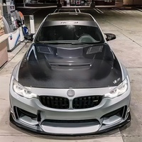 Capó de Fibra de Carbono Ligero de Alta Calidad para BMW M3 F80/M4 F82/F83 - Kit de Carrocería en Estado Nuevo, Negro